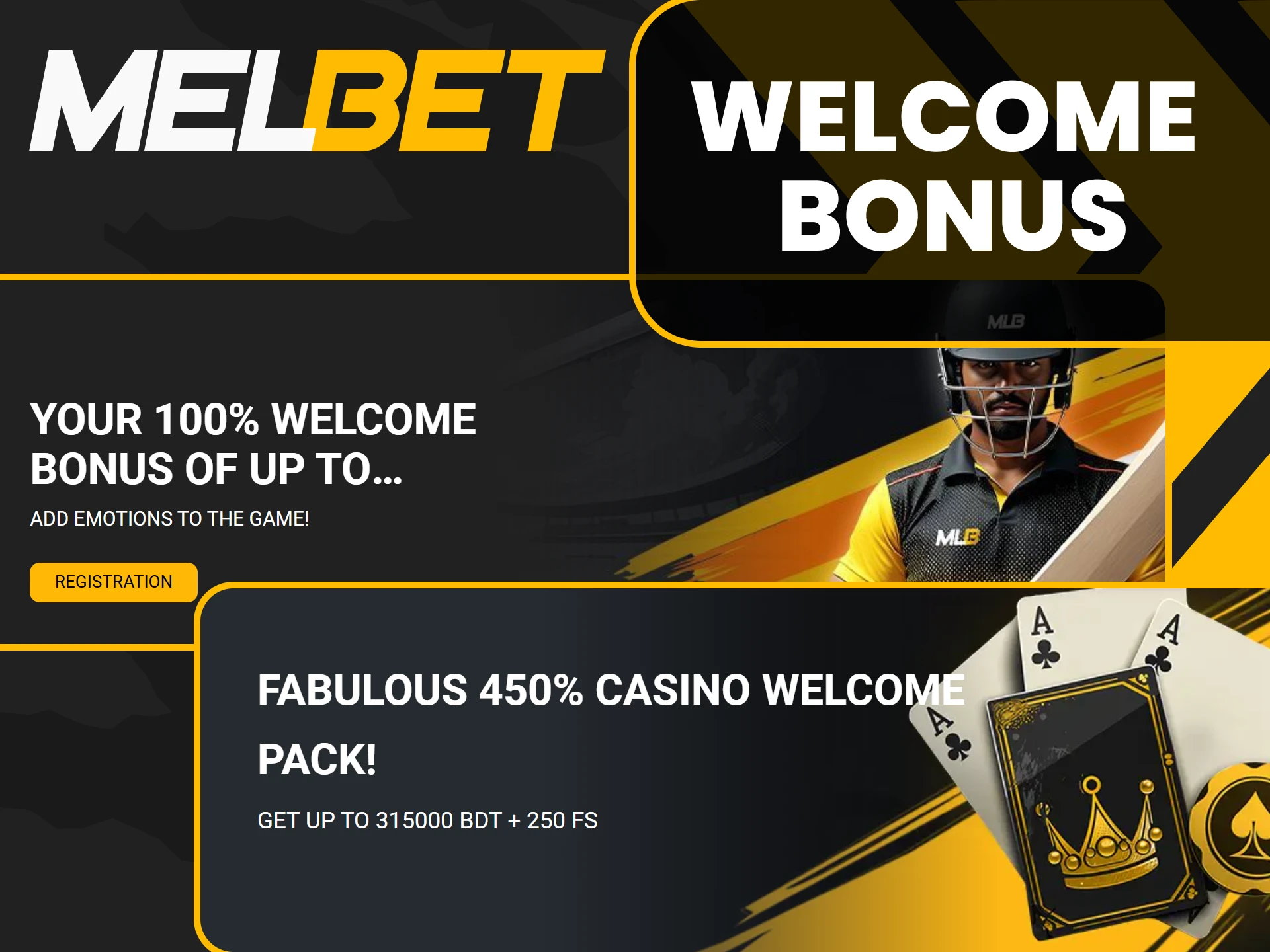 Melbet gives bonuses if you top up your deposit.