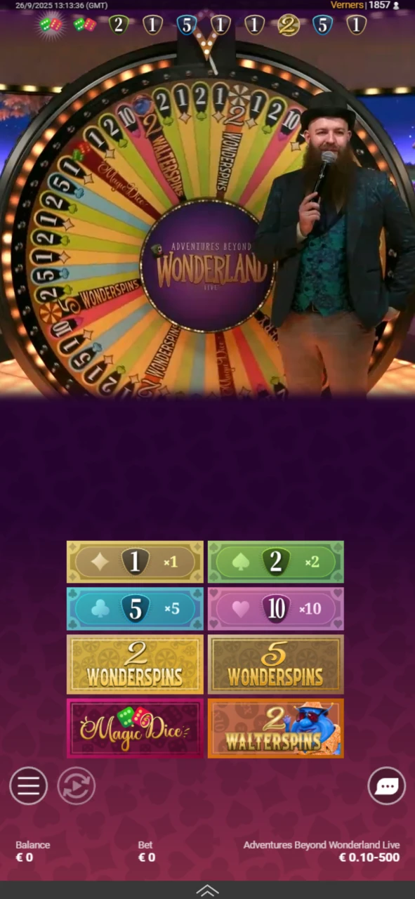 Start playing one of Melbet's live casino games.