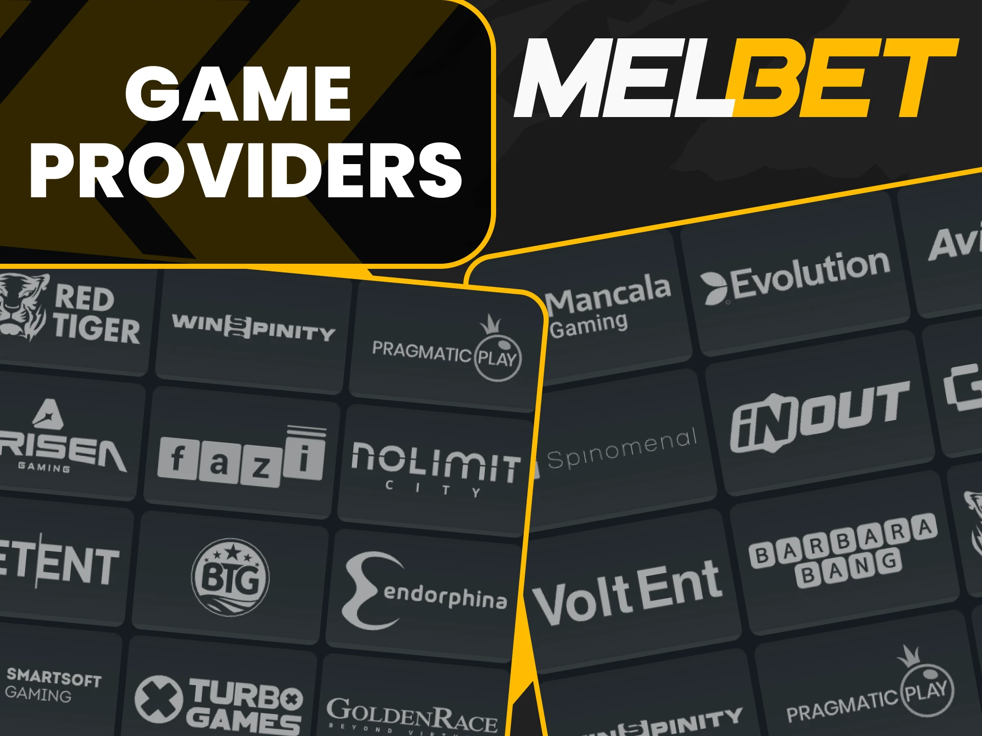 You will find many providers for casino games from Melbet.