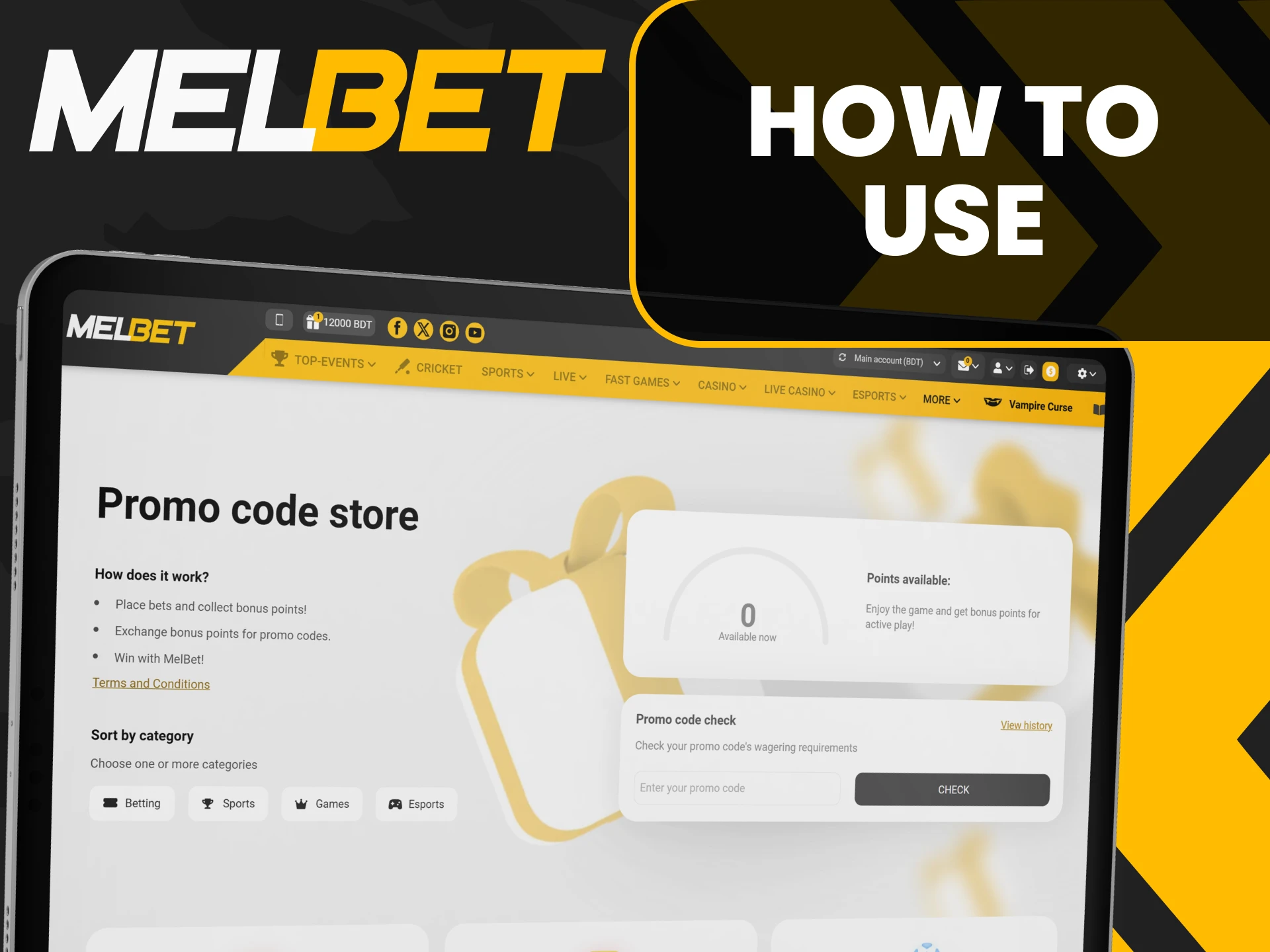 Find out how to use a Melbet promo code.