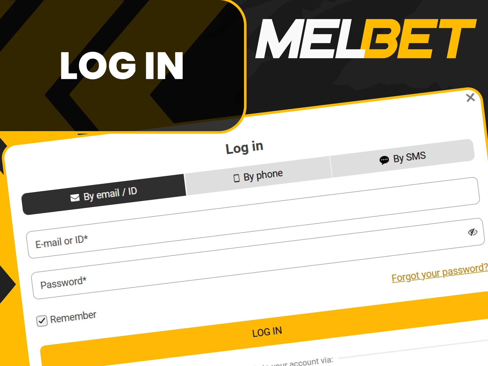 Login to your Melbet personal account for betting and playing.