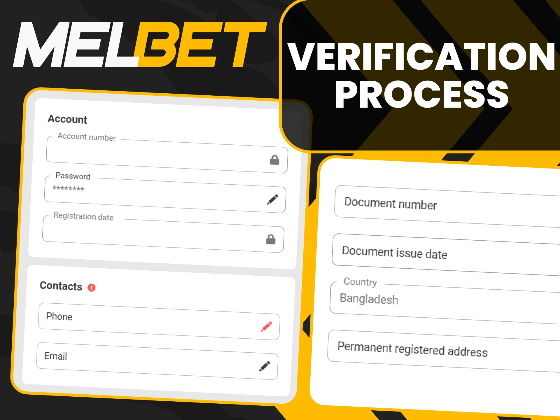 After registration, you need to verify your Melbet account.
