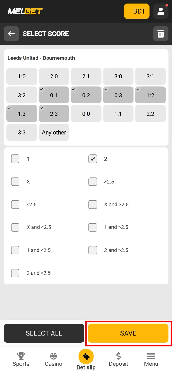 Place your TOTO bet with Melbet.