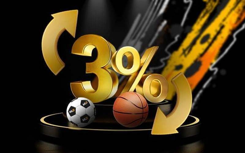 Place bets and get 3% cashback on your lost stakes every week.