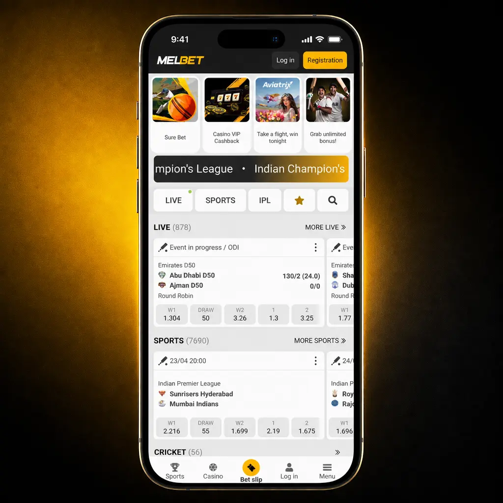 Melbet cricket betting setup guide showing 5 steps from registration to placing a bet on cricket markets in Bangladesh
